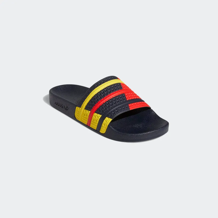 ADILETTE SLIDES Legend Ink / Red / Yellow-H05238