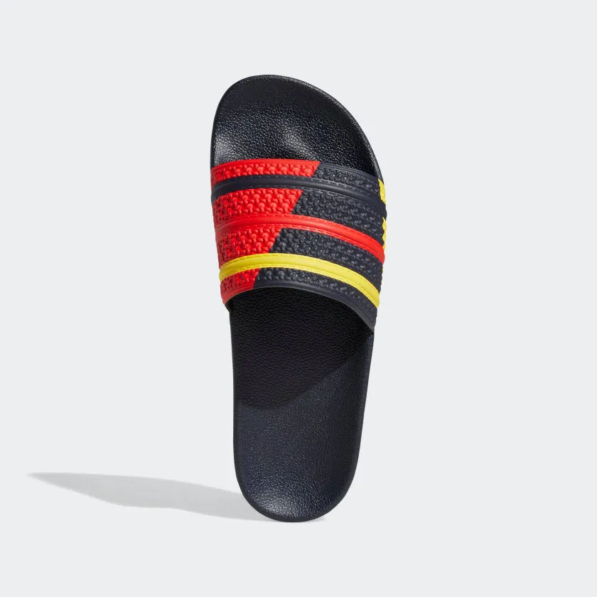ADILETTE SLIDES Legend Ink / Red / Yellow-H05238