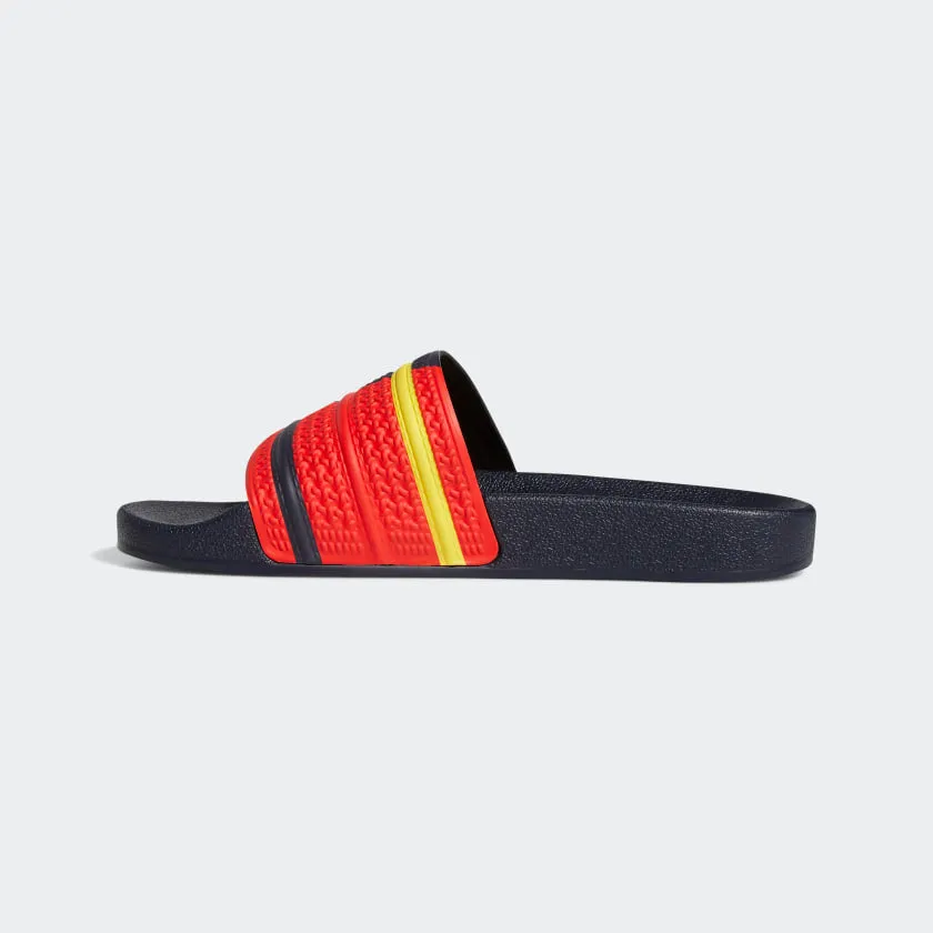 ADILETTE SLIDES Legend Ink / Red / Yellow-H05238