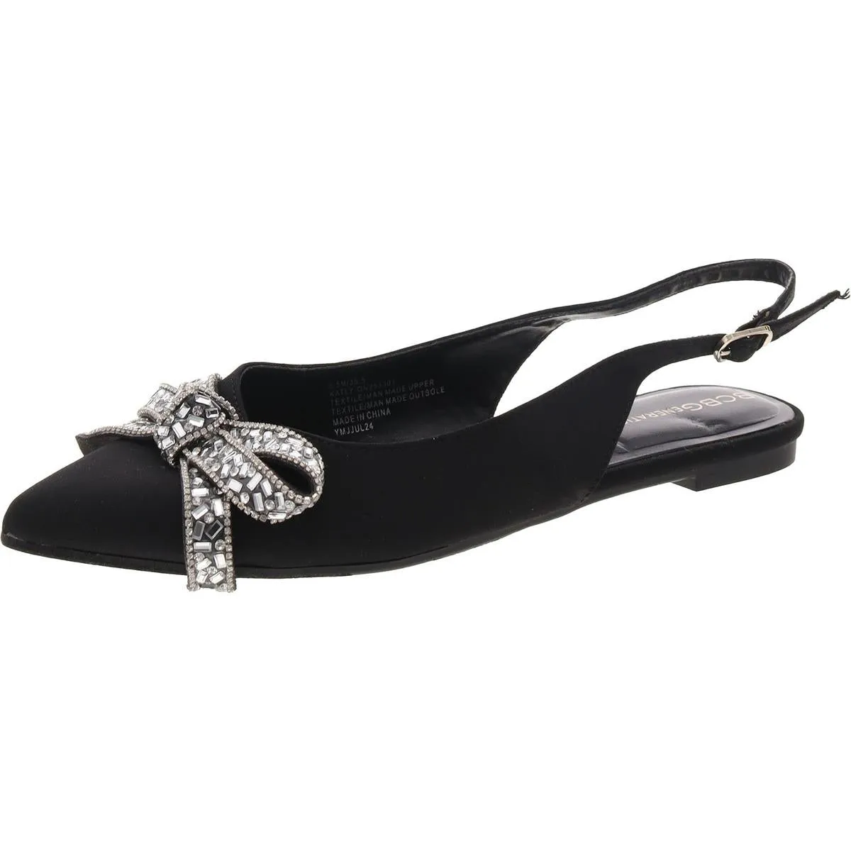 BCBGeneration Womens Katly Satin Bow Slingbacks
