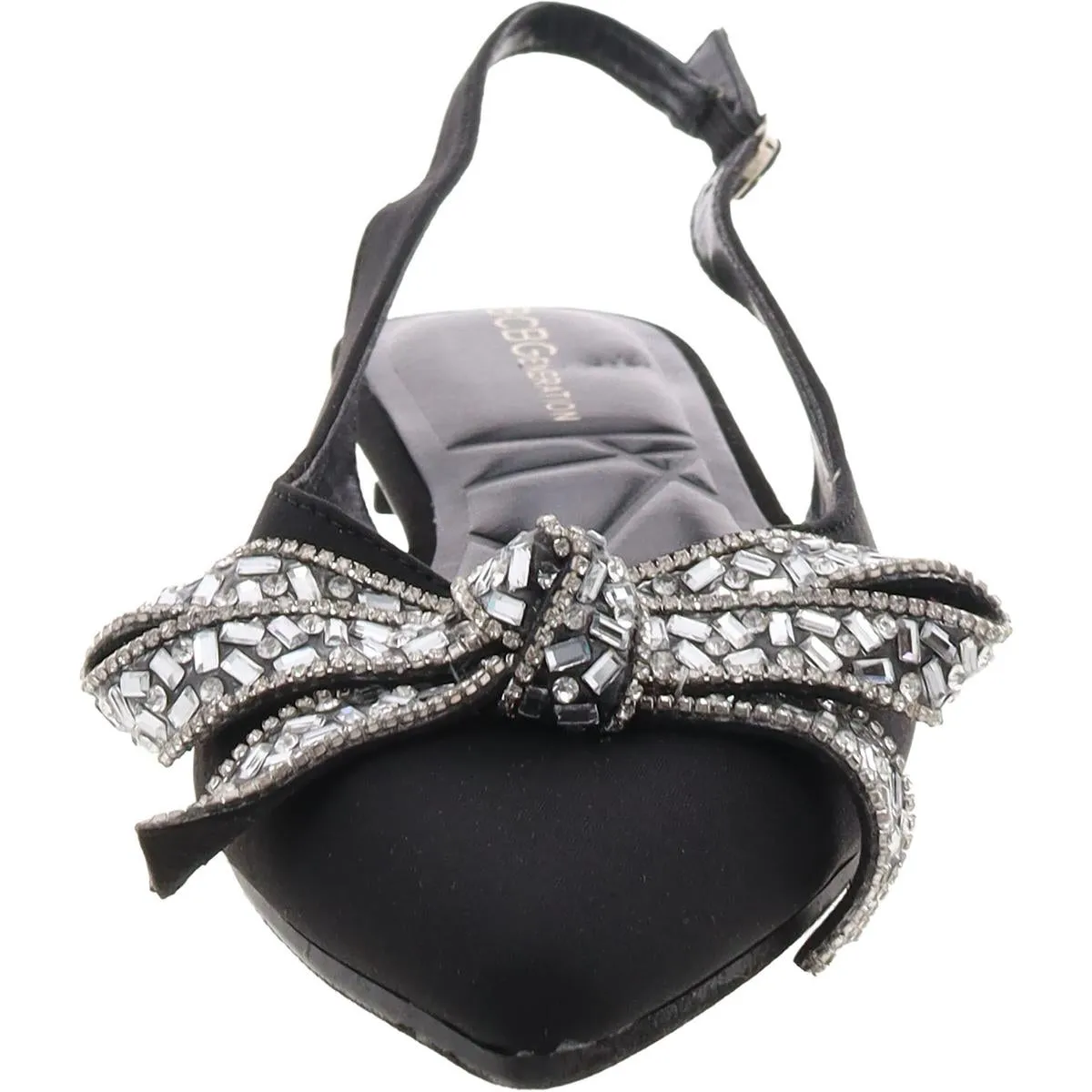 BCBGeneration Womens Katly Satin Bow Slingbacks