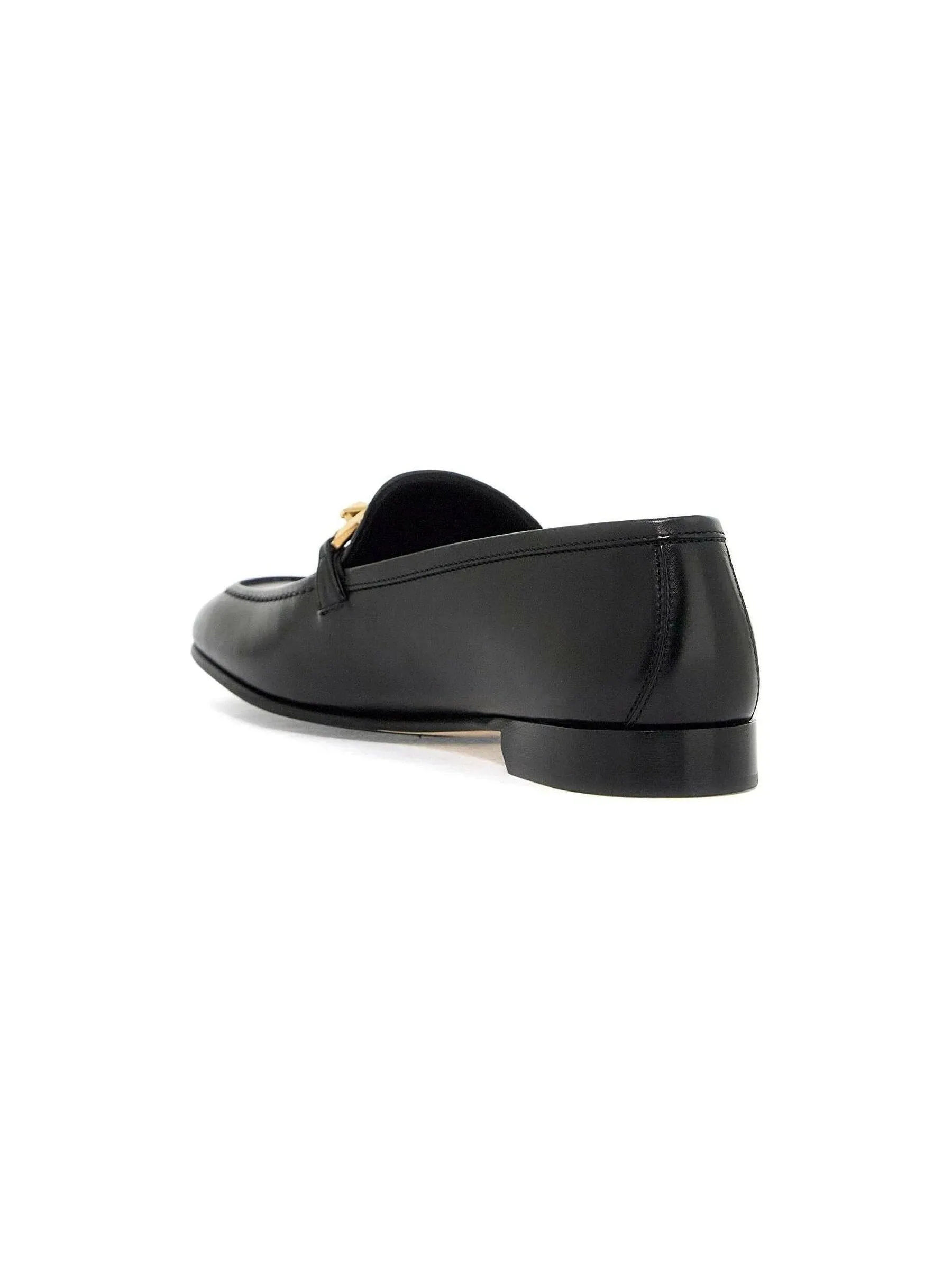 Chain Embellished Leather Loafer