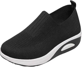 Orthopedic Shoes for Women Comfortable Running Shoes Breathable Mesh Womens Slip On Sneakers Women Walking Shoes with Arch Support Tennis Shoes Lightweight Casual Sneakers for Gym Travel Work
