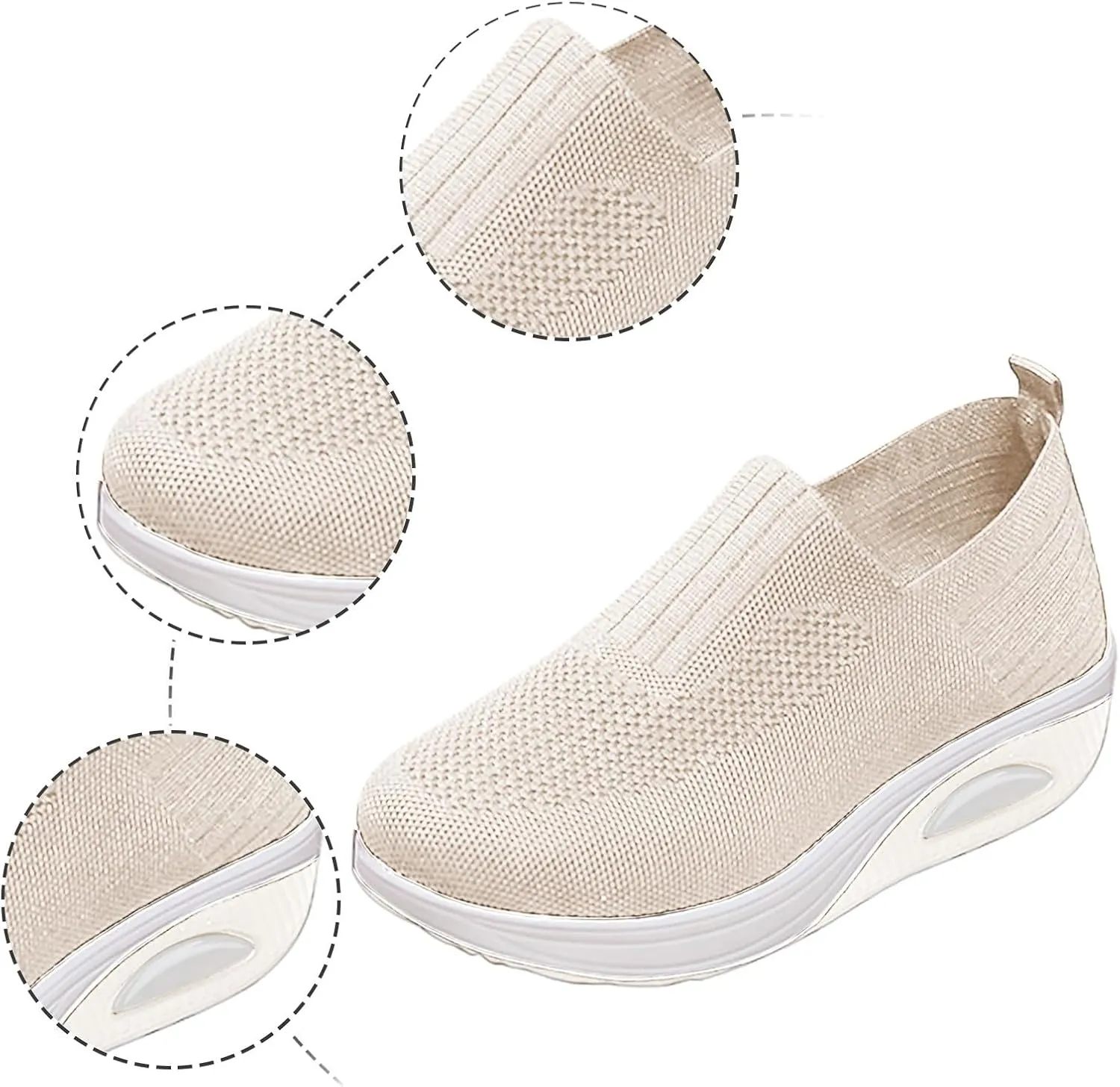 Orthopedic Shoes for Women Comfortable Running Shoes Breathable Mesh Womens Slip On Sneakers Women Walking Shoes with Arch Support Tennis Shoes Lightweight Casual Sneakers for Gym Travel Work
