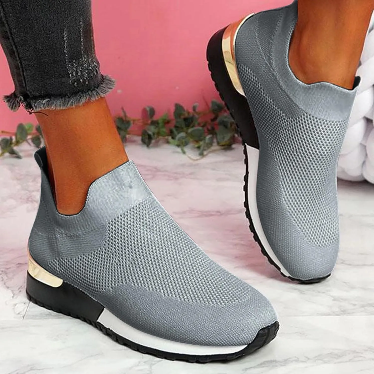 Wide Width Boots for Women Comfy Orthopedic Arch Support Walking Work Outdoor Hiking Ankle Boots Breathable Lac𝐞 Up Casual Sneaker