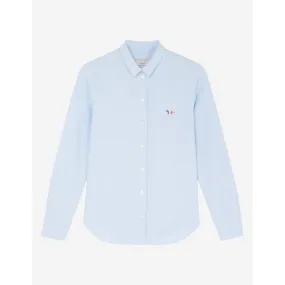 Women Oxford Tricolor Fox Patch Classic Shirt - Light Blue