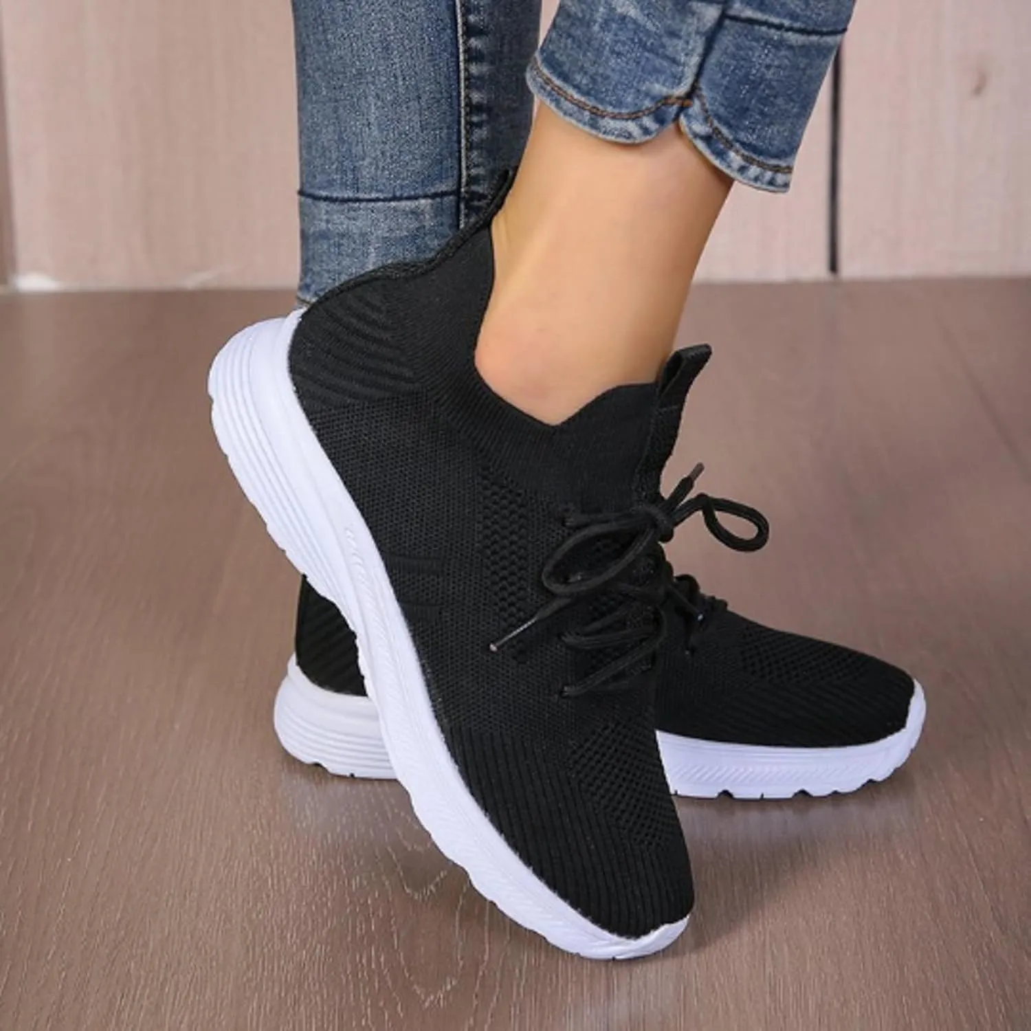 Women Walking Shoes with Arch Support Orthopedic Shoes for Women Comfortable Running Shoes Breathable Mesh Womens Slip On Sneakers Tennis Shoes Lightweight Casual Air Cushion Sneakers