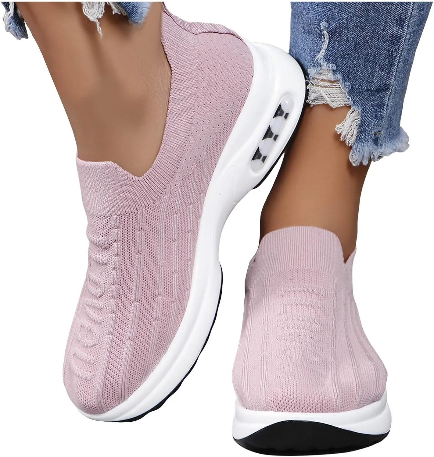 Women Walking Shoes with Arch Support Orthopedic Shoes for Women Sneakers for Women Running Shoes Slip On Casual Shoes Comfortable Fashion Tennis Shoes Mesh Lightweight Sneaker for Work